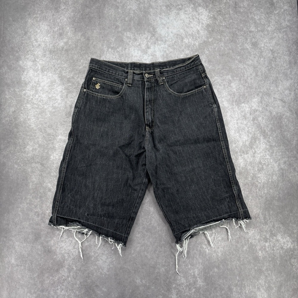 Y2K Rocawear Black Denim Jorts Size 36